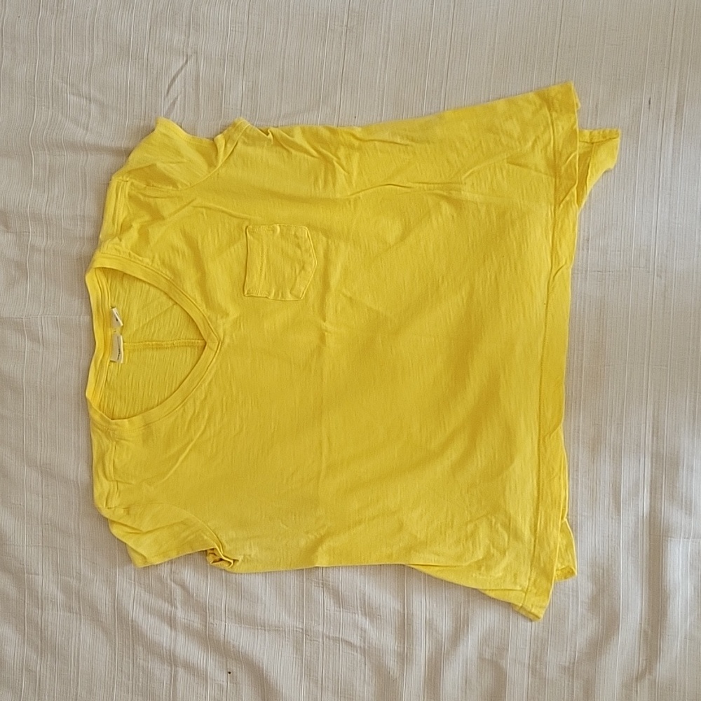 Westbound Brand Butter Yellow Short Sleeve Pocket Tee